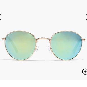 Madewell Fest Aviator Sunglasses in Blue & Gold
